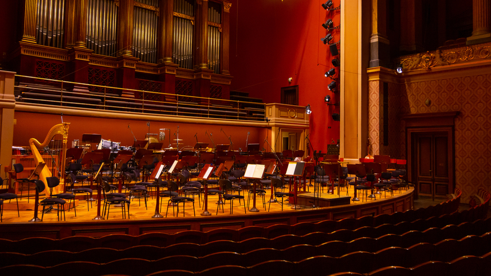 Interiér koncertní síně Rudolfina.