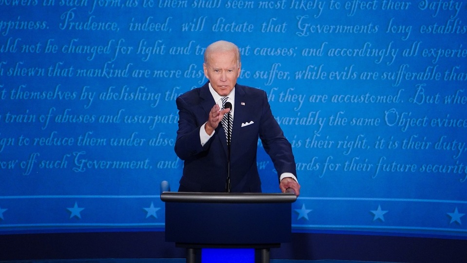 Volební vyzyvatel Joe Biden.