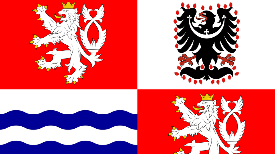 Vlajka Středočeského kraje.