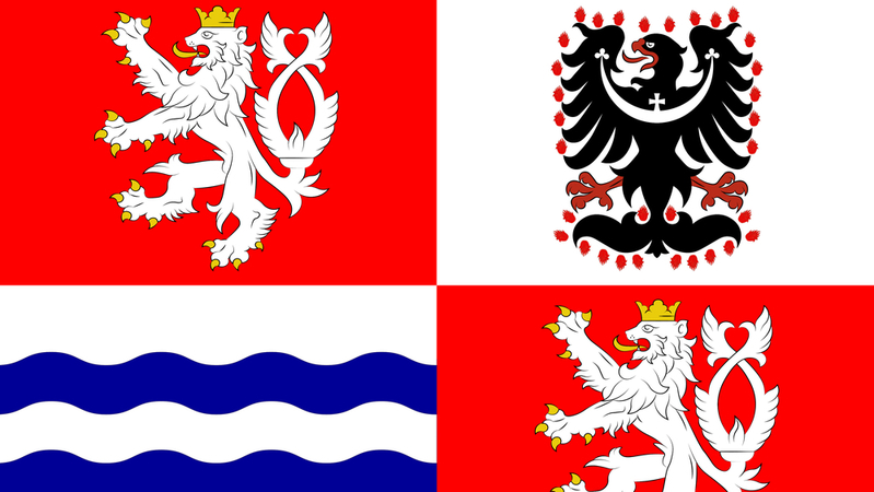 Vlajka Středočeského kraje.