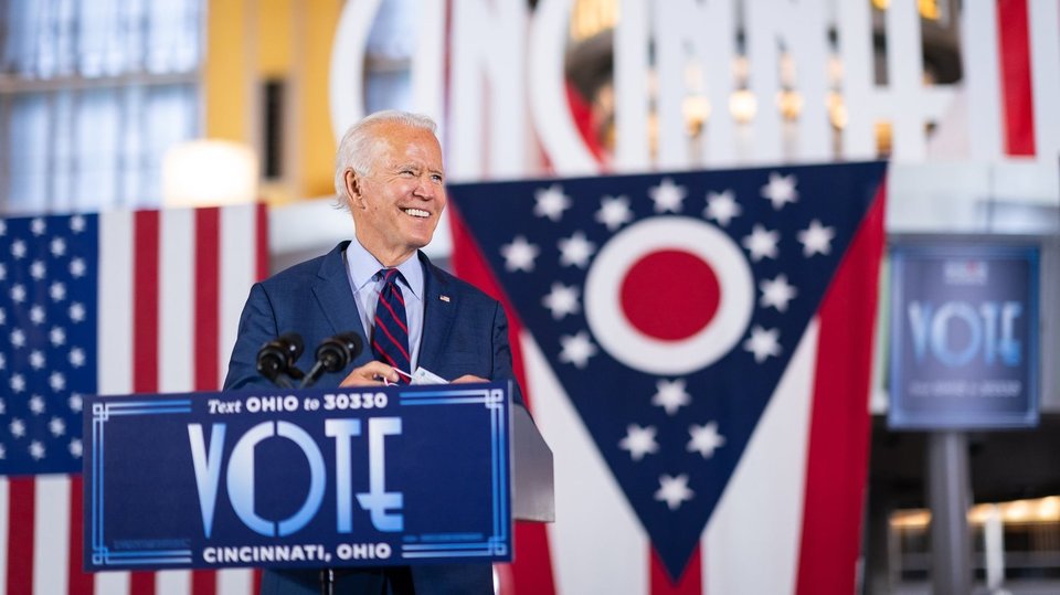 Kandidát na americkou hlavu státu Joe Biden.