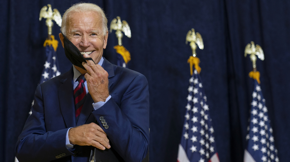 Kandidát na americkou hlavu státu Joe Biden.