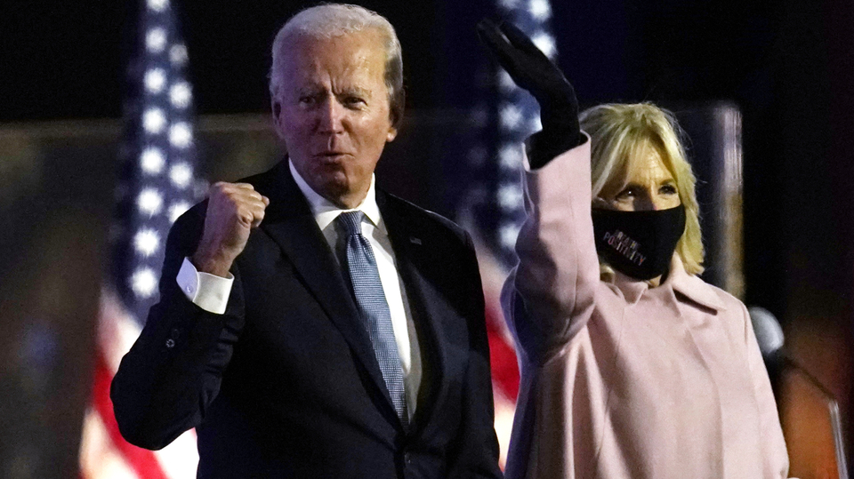 Joe Biden s jeho chotí Jill Bidenovou. 