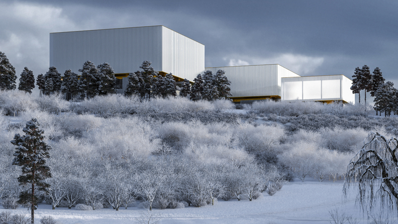 Vítězný návrh centrálního depozitáře Národní galerie.
