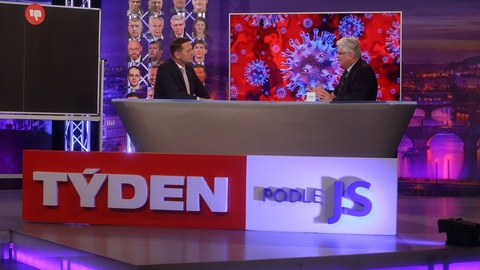 Moderátor pořadu Jaromír Soukup a ředitel nemocnice Motol Miloslav Ludvík (ČSSD).