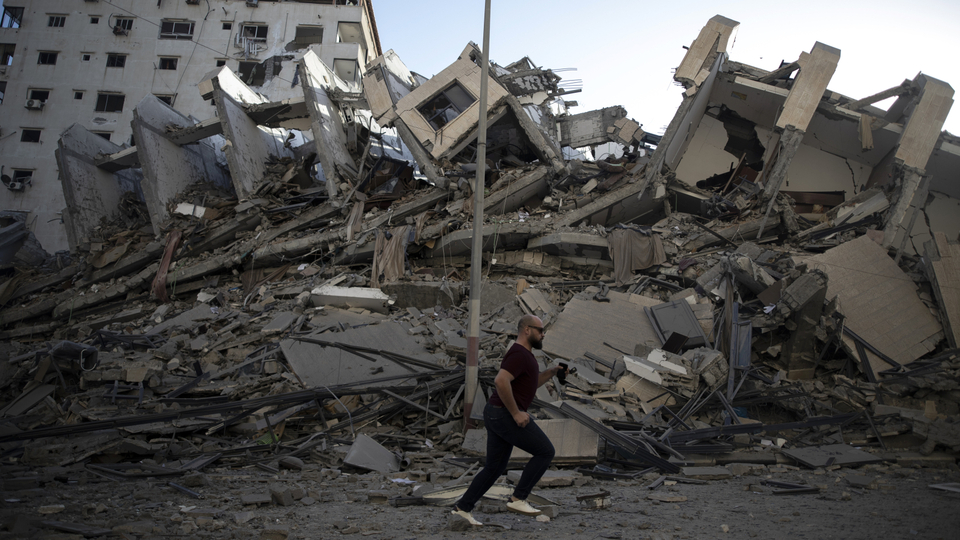 Následky konfliktu mezi Palestinou a Izraelem. 