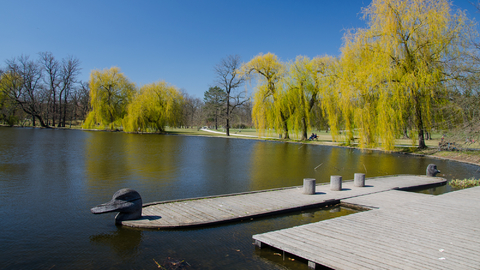 Park Stromovka v Praze.
