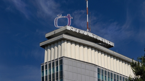 Budova České televize na Kavčích horách v Praze.