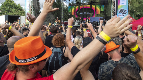 Skupina Wohnout vystoupila 17. července 2021 na jubilejním 20. ročníku hudební přehlídky Barvy léta v Poděbradech.