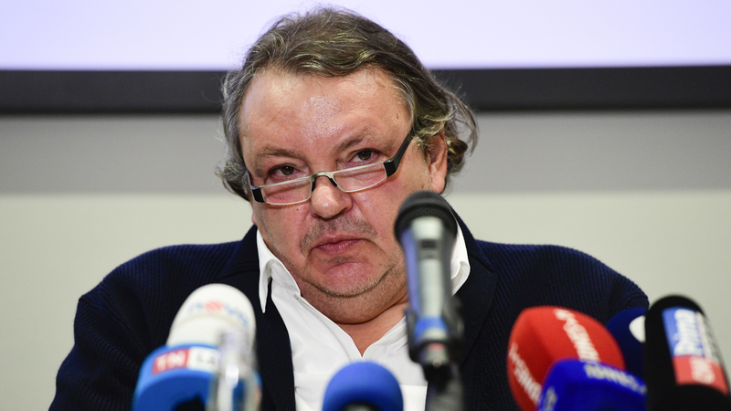 Prezident Českého hokeje Tomáš Král vystoupil na tiskové konferenci 27. září 2021 v Praze.