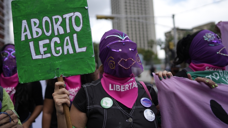 Demonstrace za legální potrat v Latinské Americe.