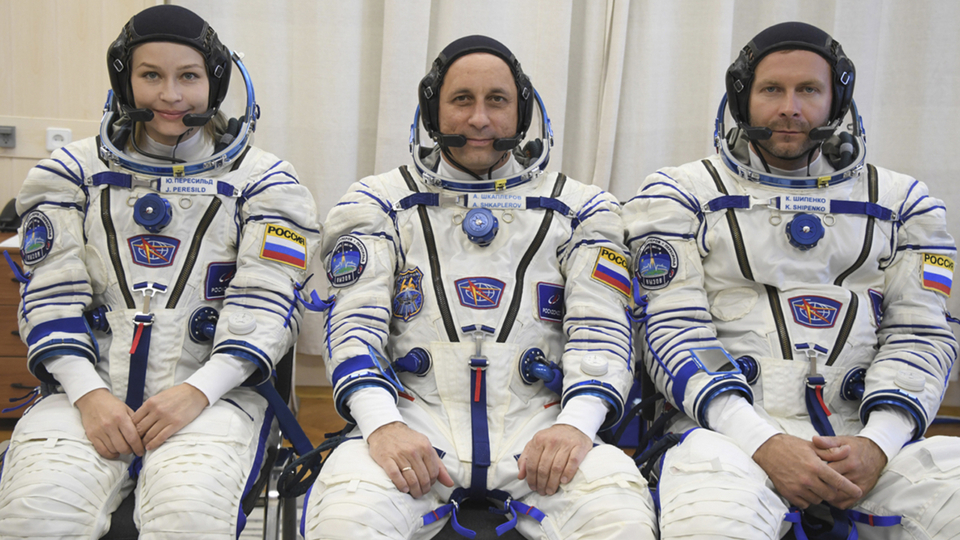 Ruský filmařský tým letí do vesmíru.