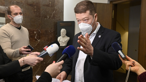 Lídr SPD Tomio Okamura.