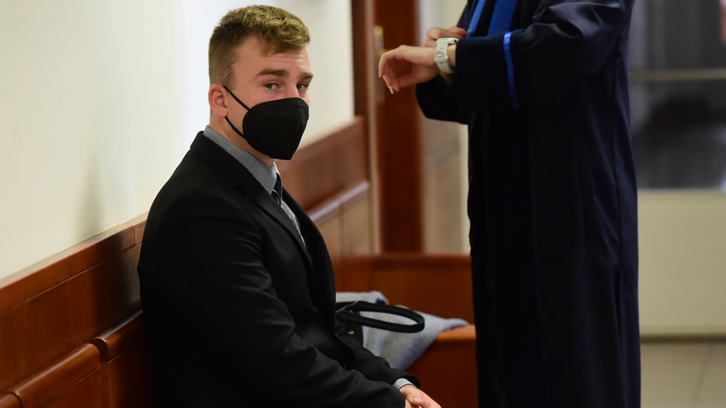 Obžalovaný Benedikt Čermák u soudu.