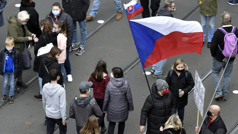 Oslavy výročí 17. listopadu na Národní třídě (ilustrační foto).