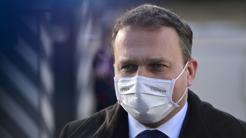 Kandidát na ministra práce a sociálních věcí Marian Jurečka (KDU-ČSL) po schůzce s prezidentem Milošem Zemanem 3. prosince 2021 na zámku v Lánech na Kladensku.