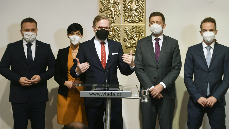 Lídři koaličních stran. 