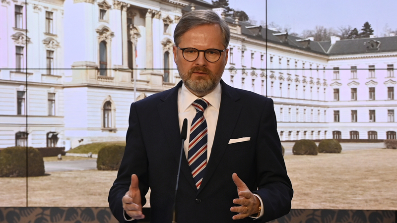 Premiér České republiky Petr Fiala (ODS).