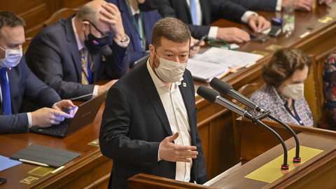 Předseda SPD Tomio Okamura.