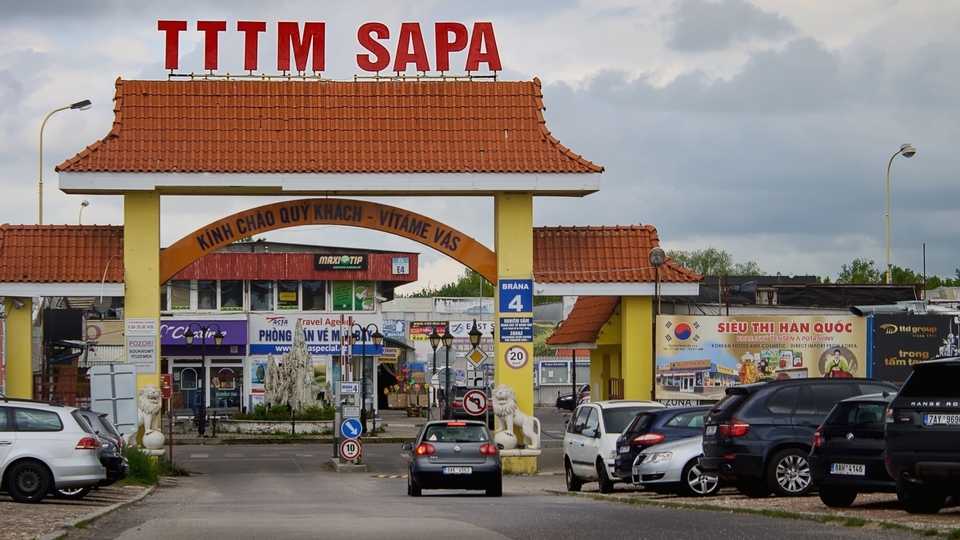 Vietnamská tržnice Sapa v Praze.