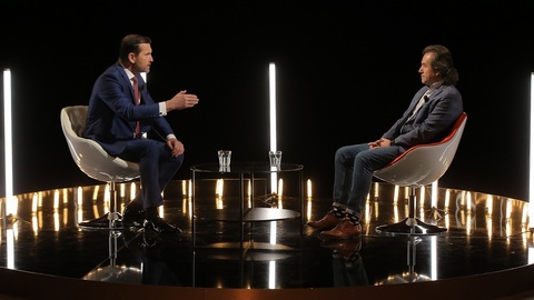 Moderátor pořadu Jaromír Soukup a bezpečnostní poradce Andor Šándor.