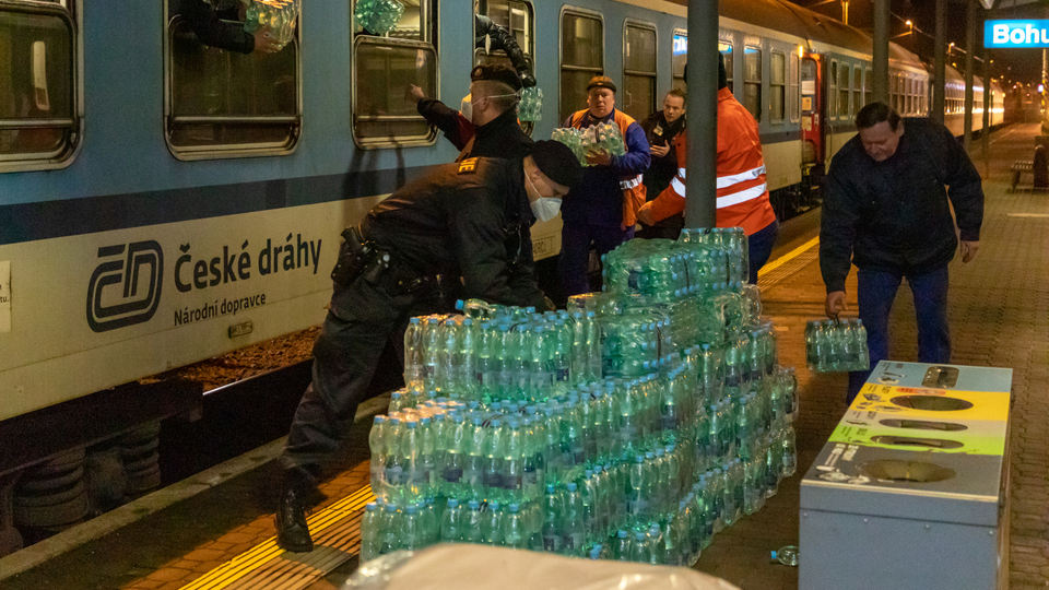 Humanitární vlak na Ukrajinu (foto z 25. 2. 2022).