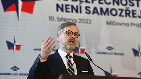 Premiér České republiky Petr Fiala (ODS).