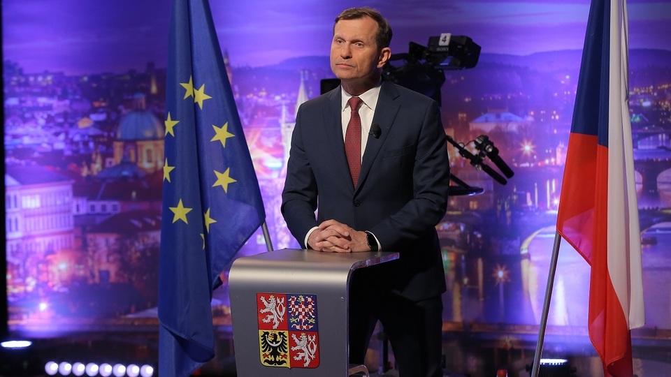 Moderátor pořadu Jaromír Soukup.