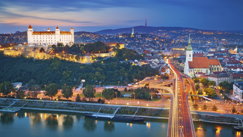 Hlavní město Slovenska Bratislava.