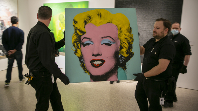 Slavný Warholův portrét herečky Marilyn Monroe.