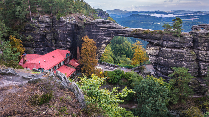 Pravčická brána v Národním parku České Švýcarsko. 