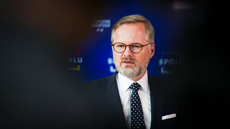 Český premiér Petr Fiala (ODS).