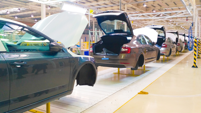 Výrobní linka Škoda Auto (ilustrační foto).