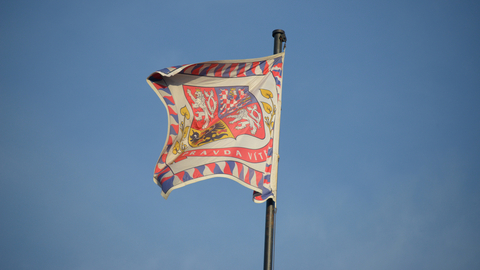 Prezidentská vlajka České republiky (ilustrační foto).