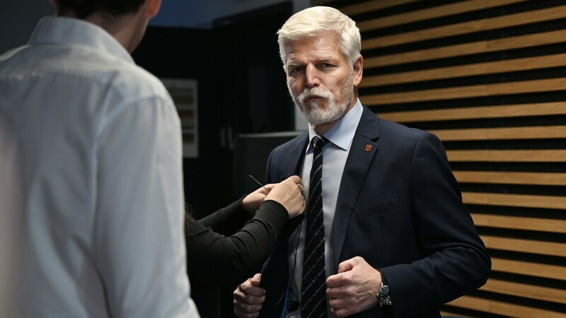 Vpravo nově zvolený prezident Petr Pavel v diskusním pořadu Partie Terezie Tománkové na CNN Prima News, 29. ledna 2023, Praha.