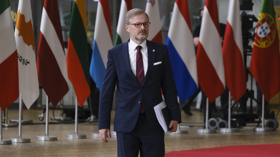 Režim ruského prezidenta Vladimira Putina je podle premiéra Petra Fialy zrůdný, je v zájmu ČR, aby neuspěl